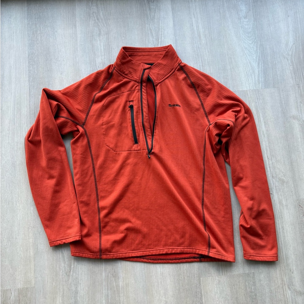 Simms Burnt Orange Quarter-Zip Pullover